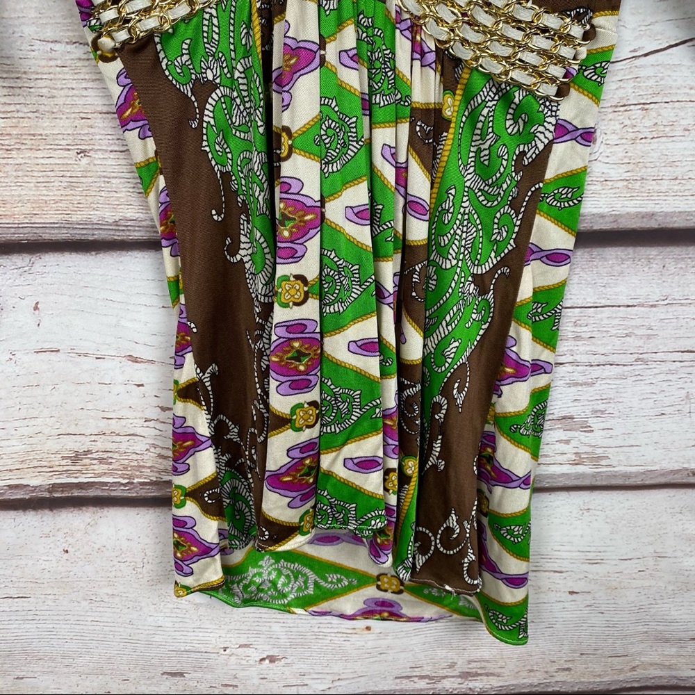 Sky Women’s Chain Link Mixed Media Small Blouse View 6